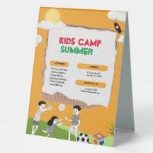 Acampamento para Crianças Coloridas Laranja no Ver