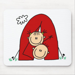 Acampamento para fora figura Mousepad da vara