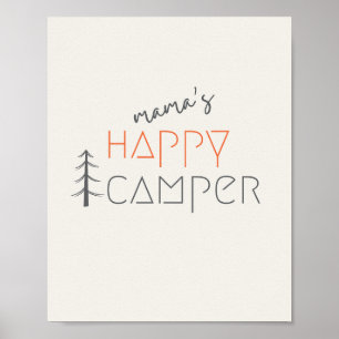 acampante feliz da mamãe. Poster e Impressões