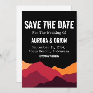 acampar casamento guardar cartões de data