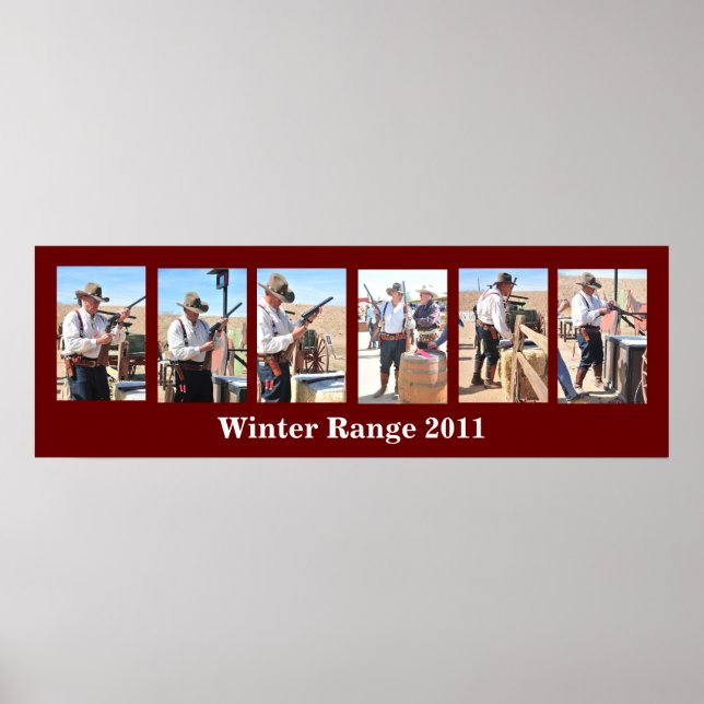 Ação de Cowboy Atirando da Competição Poster (Frente)