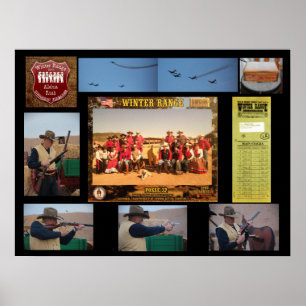 Ação de Cowboy Atirando Poster da Competição