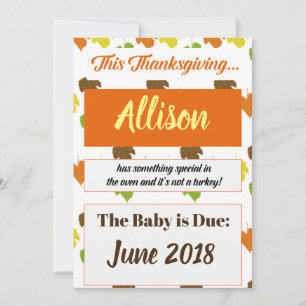 Ação de Graças 2017 Anúncio de Gravidez na Turquia