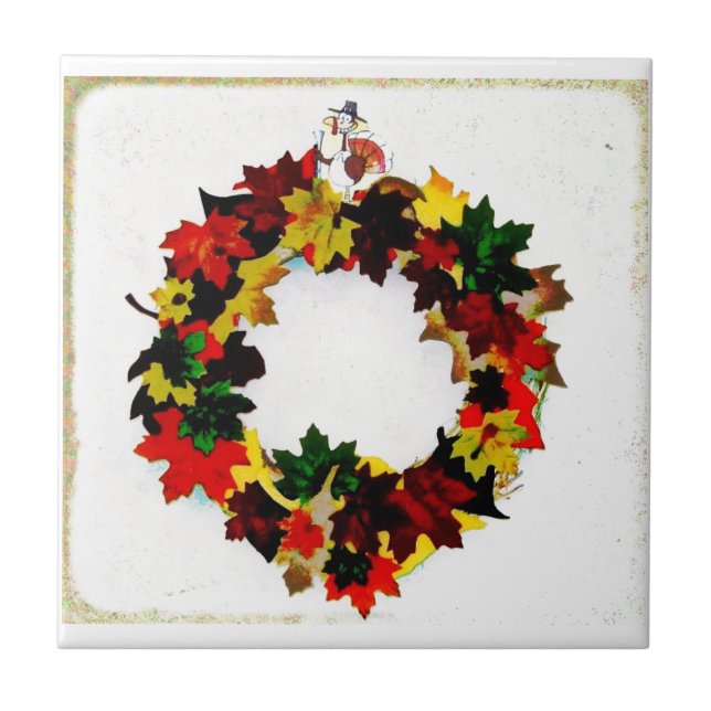 Ação de Graças da Turquia Wreath (Frente)