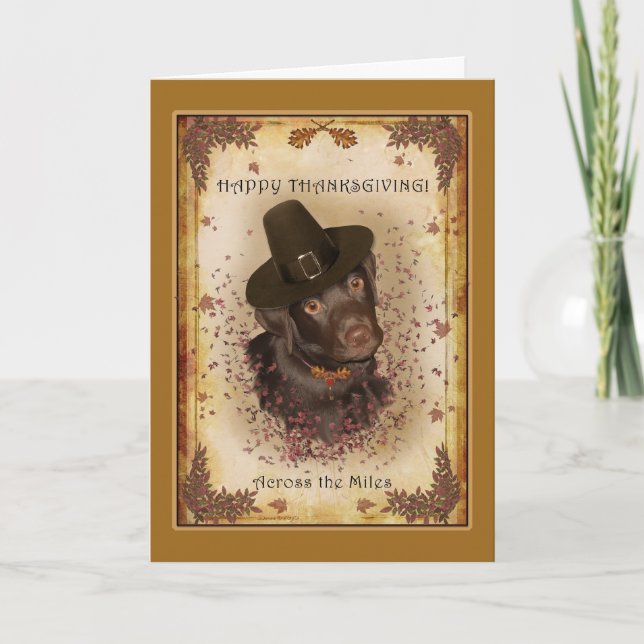 Ação de Graças de Cão através do Cartão de Saudaçã (Frente)