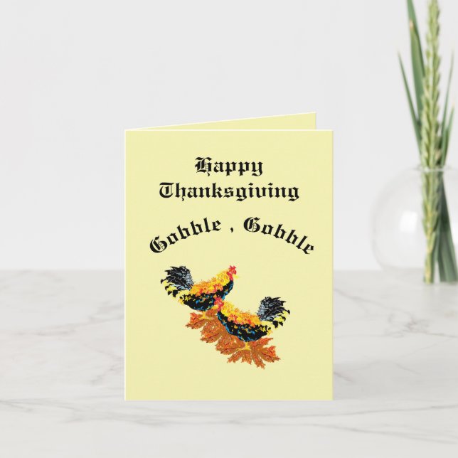 Ação de Graças de Cartão de Férias Dobrada W/Praye (Frente)