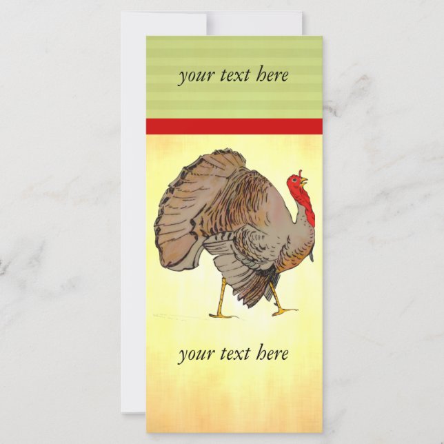 Ação de Graças de Cor do cheio na Turquia (Frente)