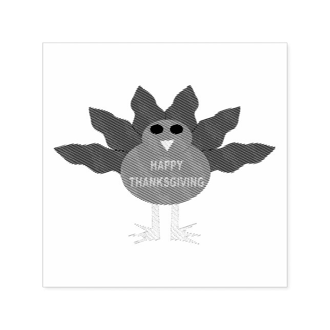 Ação de Graças Dependeu Carimbo De Tinta Automátic (Design)