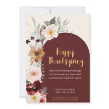 Ação de Graças Floral Cristã Elegante