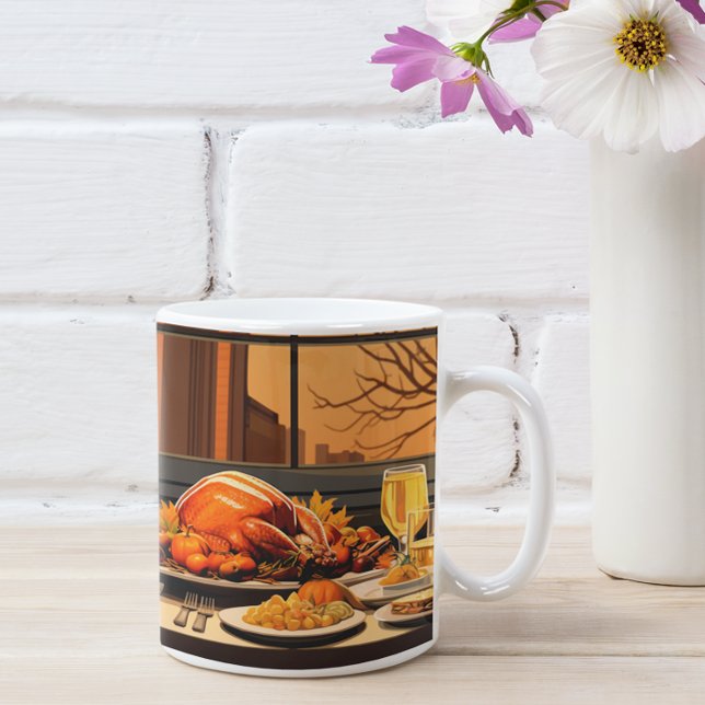 Ação de Graças Moderno 3 Caneca (Thanksgiving Modern 3 Mug
)