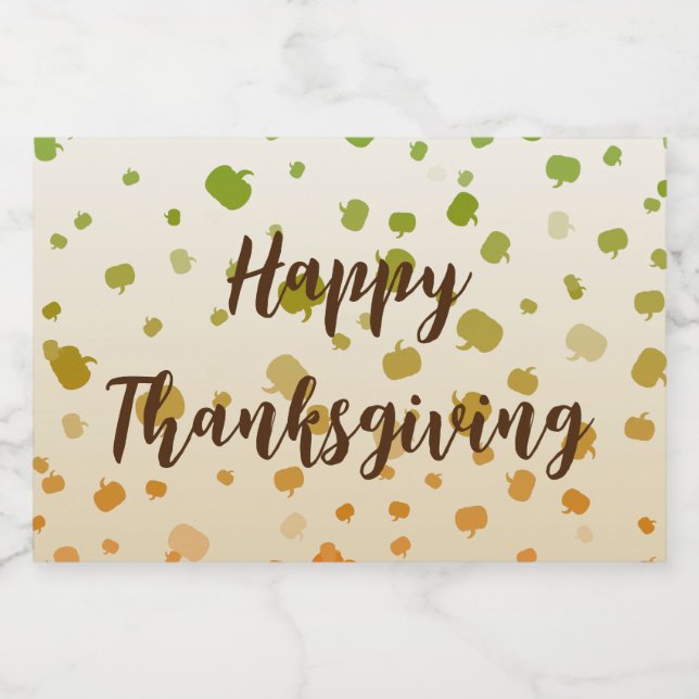 Ação de Graças Pumpkins (Rótulo Único)