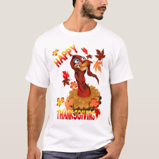 Acção de graças Turquia e camisa das folhas de