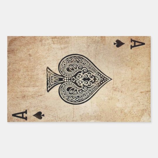 Ace of Spades Adesivo Retangular