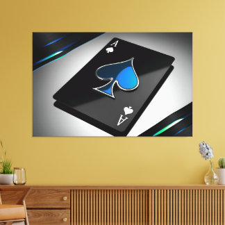 Ace of Spades Art Canvas Imprimir Imagem 3
