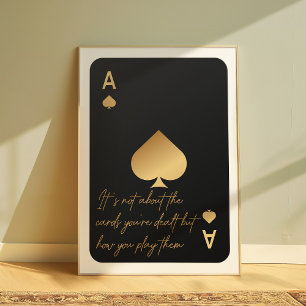 Ace of Spades Motivational Wall Art Poster