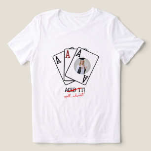 Aced It Custom Photo Tee, camisa personalizável de