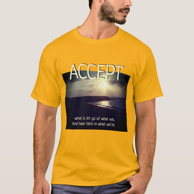 Aceitar camiseta por pôr do sol (Frente)
