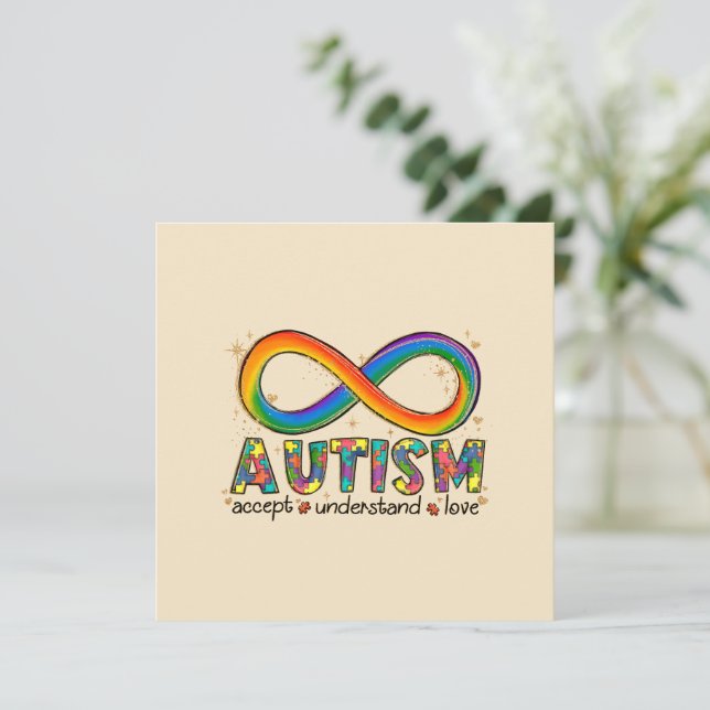Aceitar o Amor Compreender - Consciência do Autism (Em pé/Frente)
