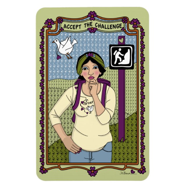 Aceite o ímã do frigorífico Challenge_A_4x6 (Vertical)