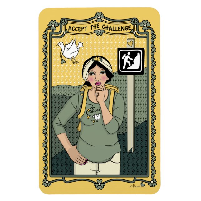 Aceite o ímã do frigorífico Challenge_C_4x6 (Vertical)