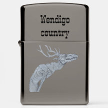 Acendedor zippo gelo preto Wendigo