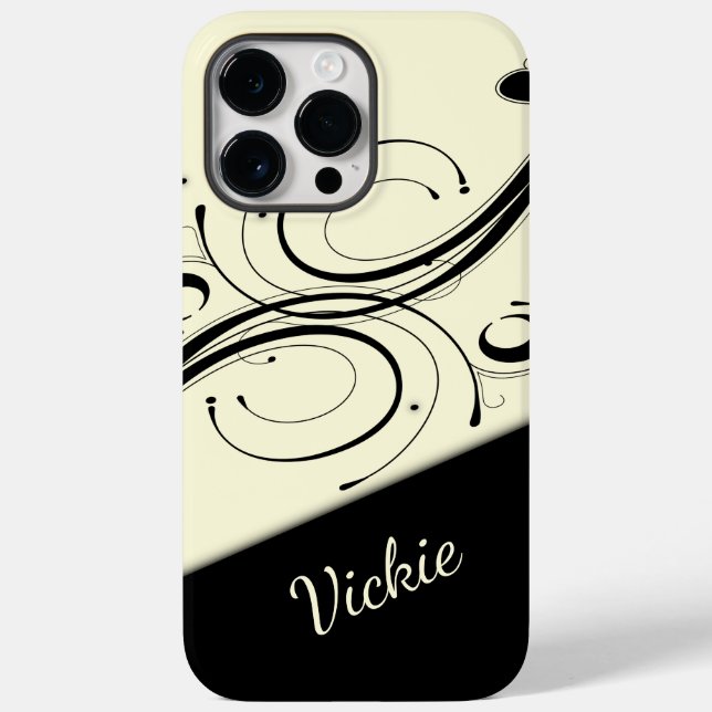 Acento de Pergaminho Creme e Preto Pessoal (Verso)