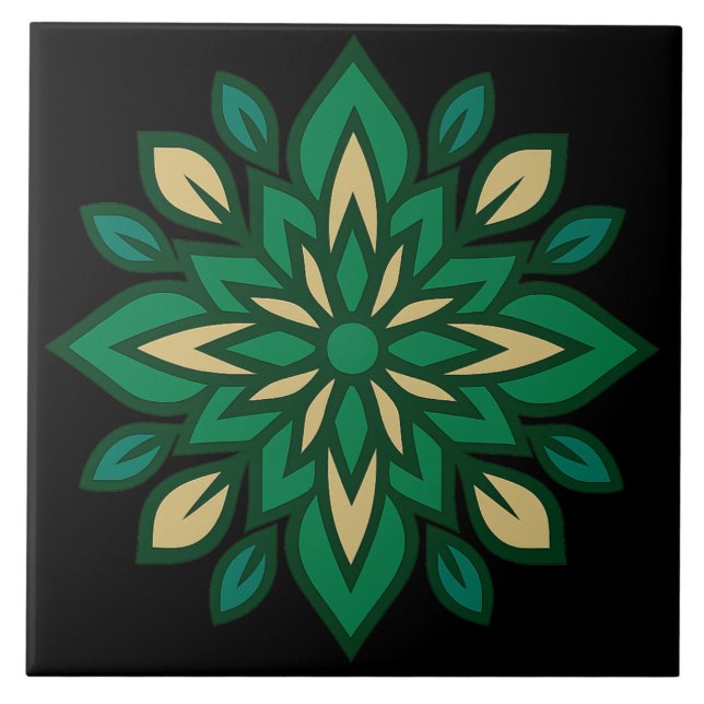 Acento Decorativo Verde Moderno (Frente)