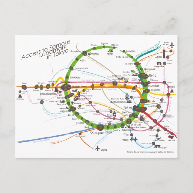 Acesso ao Marco Famoso em Tóquio rev2 Cartão posta (Frente)