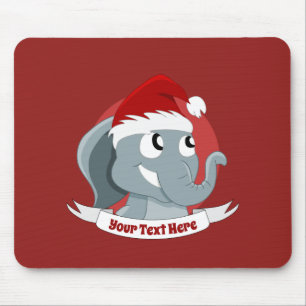 Acessório de Natal com um elefante fofo mouse pad
