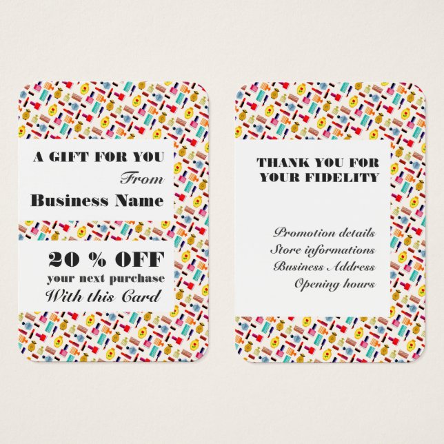 Acessórios de Beleza Moderna Beauticista e Cabelei (Frente & Verso)