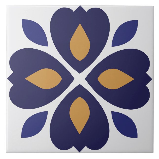 Acessórios de cozinha do Mediterrâneo azul portugu (Frente)