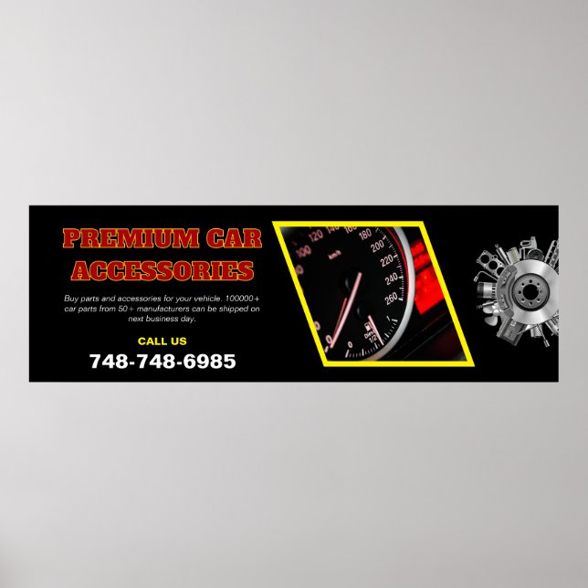 Acessórios para automóveis Poster personalizável e (Frente)