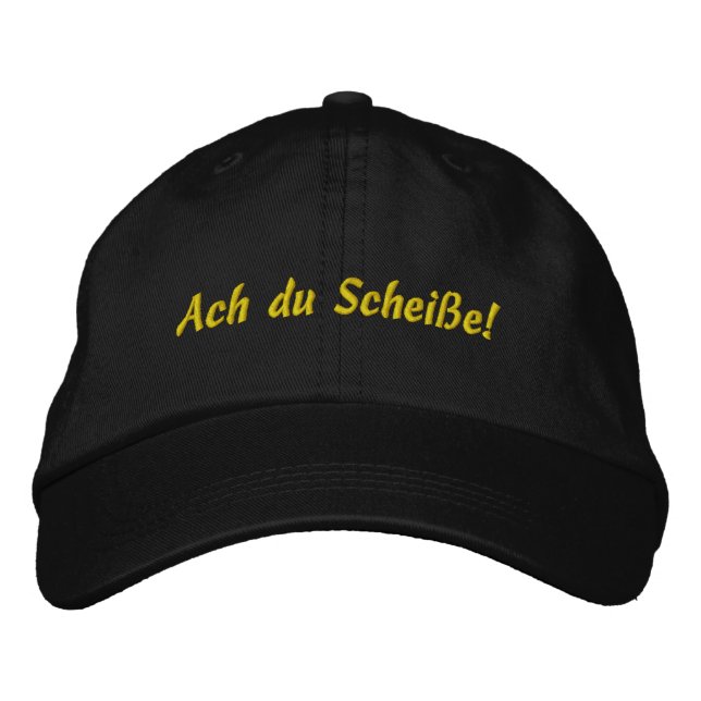 Ach du Scheibe! Boné bordado (Frente)