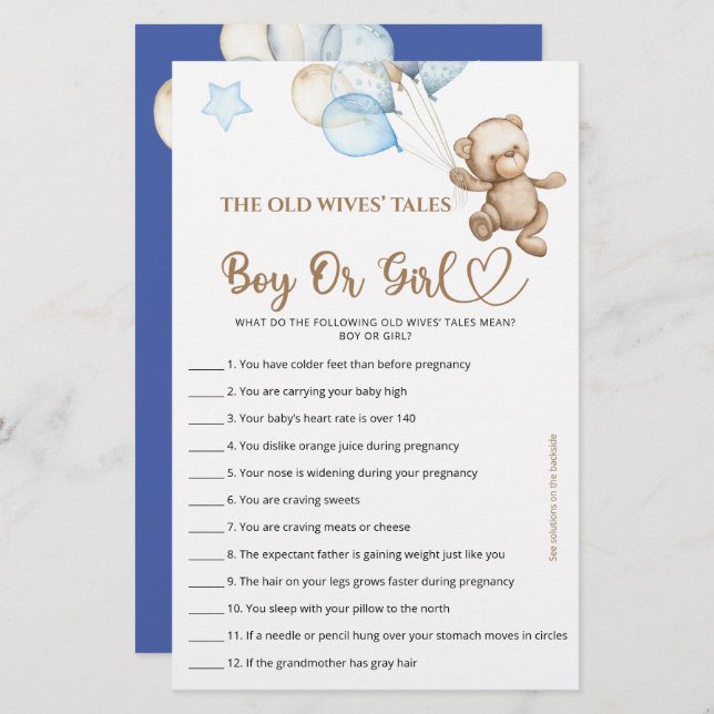 Acho Que Menino Ou Menina Fala Chá de fraldas De U (Frente/Verso)