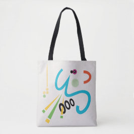 Achoo Abstrato Modern Art Smilelines Tote Bag
