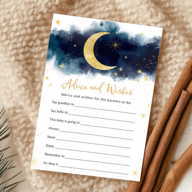 Acima da Lua Estrelas Douradas Chuva de Dicas e De (Over The Moon Baby Shower Game)