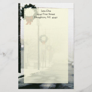 Acima dos artigos de papelaria nortes da neve da