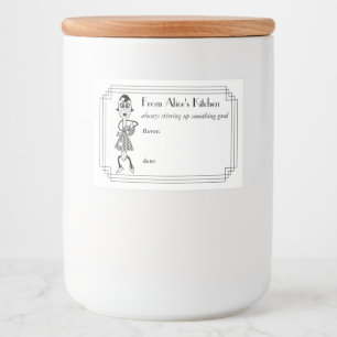 Acionando algo de bom rótulo de comida