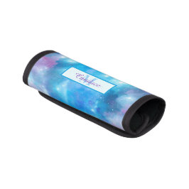 Acolchoado De Alça Artsy Teal, Royal Blue, Purple Watercolor Streaks