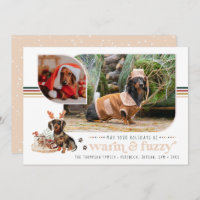 Aconchegante e Fofo | Cartão de Natal de Animais d