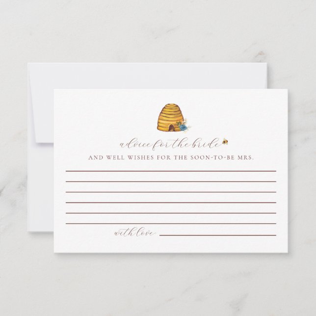 Aconselhamento de abelhas para Cartões de Noiva (Frente)