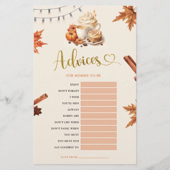 Aconselhamento de Abóbora de Queda para Jogos da M (Frente)