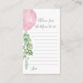 Aconselhamento de Balão Rosa para a Mãe Ser Cartão