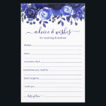 Aconselhamento de Casamento e Desejo Azul Floral<br><div class="desc">Estes lindos, florais, guiões manuscritos, lençóis Advice & Wish com rosas de aquarela azul no topo são perfeitos para ter chá de panela, janto de ensaio ou convidados de casamento preenchidos para o casal feliz. As pessoas vão adorar ter as ordens - tornam tão fácil deixar palavras amáveis de conselhos...</div>