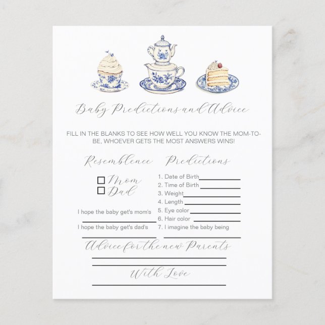 Aconselhamento de uma festa de chá para o novo jog (Frente)