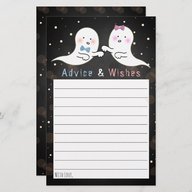 Aconselhamento do Partido Revelação do Sexo do Dia (Frente/Verso)