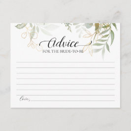 Aconselhamento Dourado Greenery Para O Cartão A Se