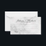 Aconselhamento e Cartão de Desejo Clássico Marble<br><div class="desc">Adicione um toque pessoal ao seu casamento com um conselho de casamento elegante e um cartão de desejos. Este cartão de conselho apresenta o título no estilo de fonte elegante da caligrafia moderna da cinza e detalhes no estilo de fonte sans serif moderno da cinza em fundo de mármore branco....</div>