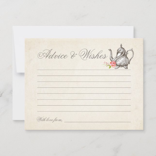 Aconselhamento e Cartão de Desejo do Classy Vintag (Frente)