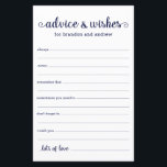 Aconselhamento e Desejos de Casamento LGBTQ Azul d<br><div class="desc">Estas simples, marinhos, azuis e brancas, modernas, mínimas, escritas à mão, folhas de conselhos e desejos LGBTQ são perfeitas para ter ao seu chá de panela, ensaiar janto ou casamento para os convidados preencherem para o feliz casal. As pessoas vão adorar ter as ordens - tornam tão fácil deixar palavras...</div>